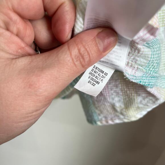 Old Navy Pastel Plaid Puff Sleeve Top Size XL - Picture 7 of 10